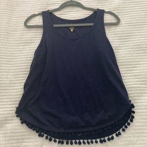Lilly Pulitzer Pom Pom tank top navy blue